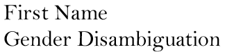 First Name Gender Disambiguation